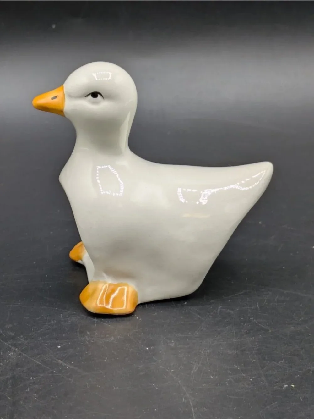 Vintage White Ceramic Duck Goose Napkin Rings Set of 4 in Box Farmhouse Cottage